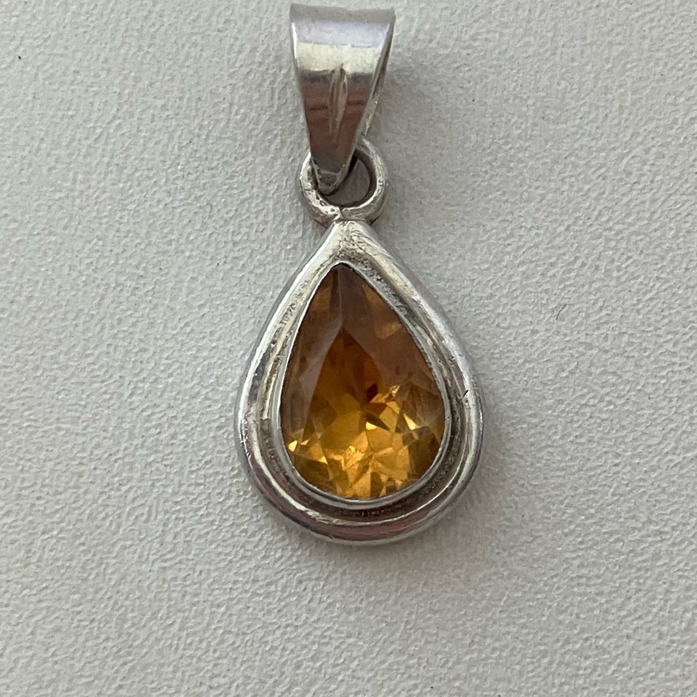 Sterling Silver Citrine Pendant
